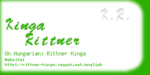 kinga rittner business card